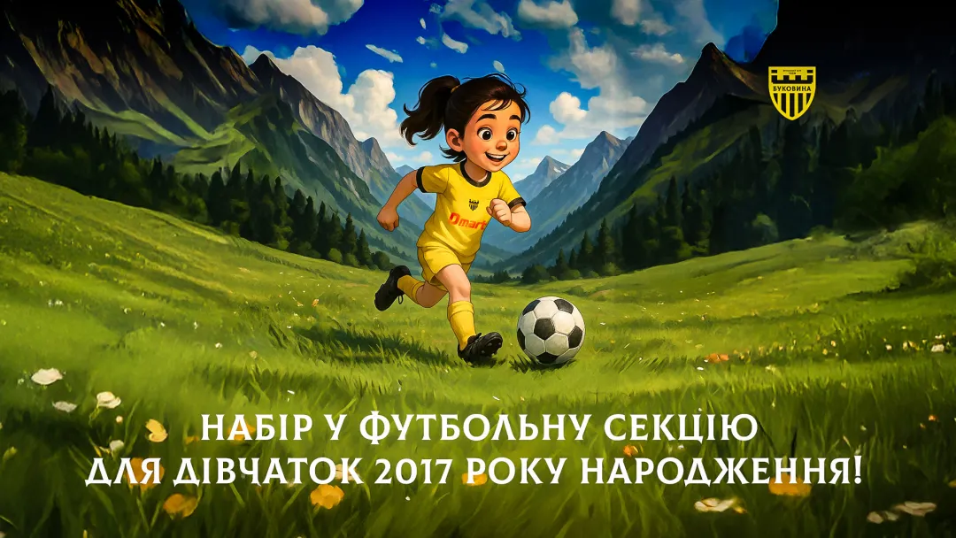 Відкрито набір у футбольну секцію для дівчаток 2017 року народження! 